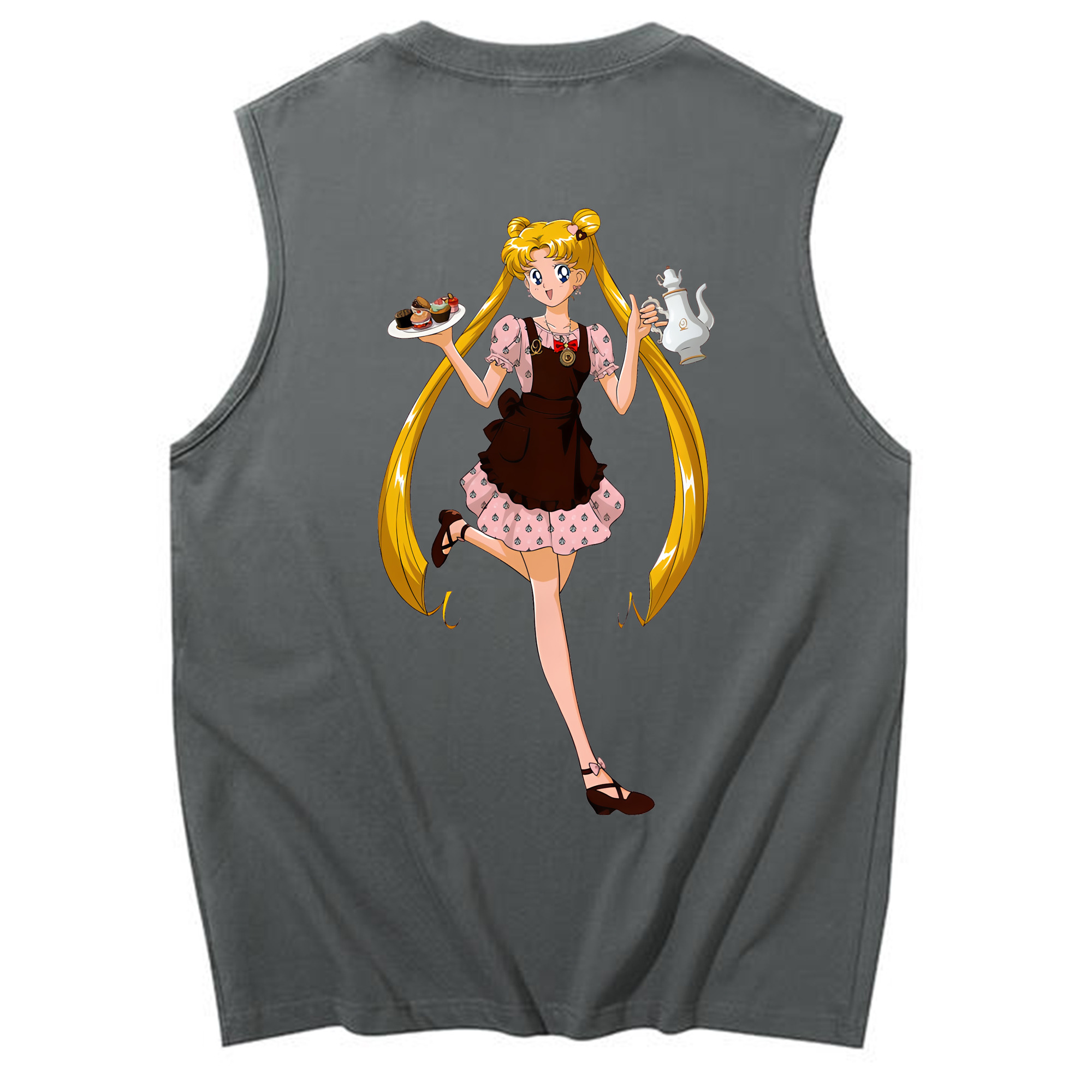 （画像用） 美少女戦士セーラームーン 愛野 美奈子 あいの みなこ Sailor Moon Aino Minako コットン100％タンクトップ（背面プリント）